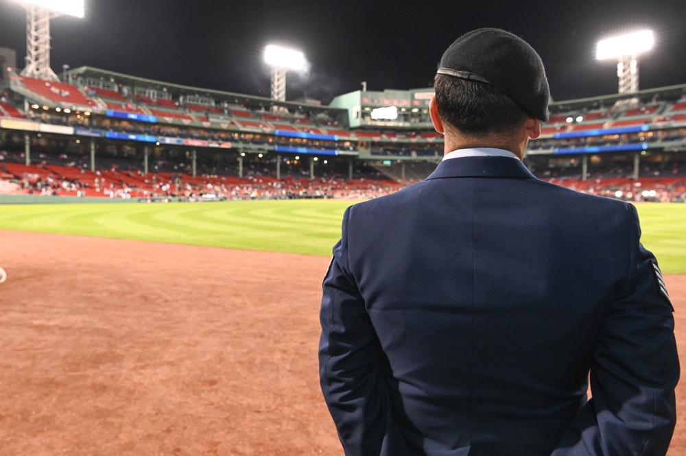 Hanscom airmen participate in ALCS pregame