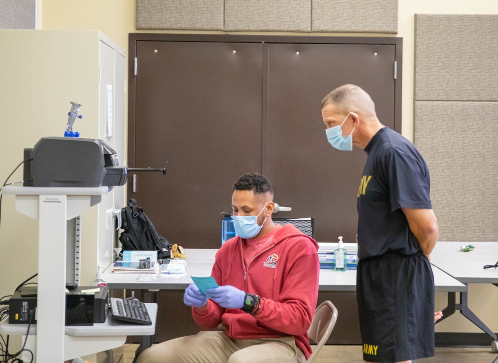 Sgt. Maj. of the Army Michael A. Grinston Participates in Army Comprehensive Body Composition Study