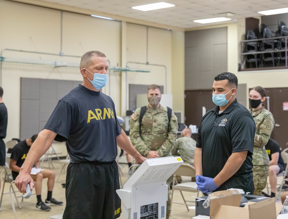 Sgt. Maj. of the Army Michael A. Grinston Participates in Army Comprehensive Body Composition Study