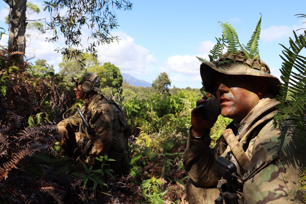 Exercise Lightning Forge: 1st SFG (A) Soldiers identify, assault enemy positions