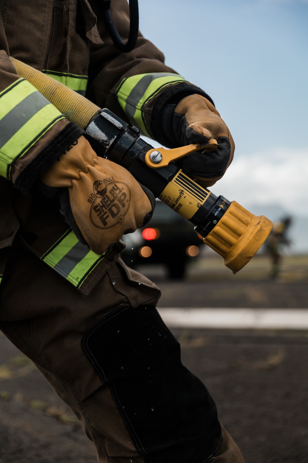 Distinguished Gentlemen Extinguish Small Fuel Fire Training