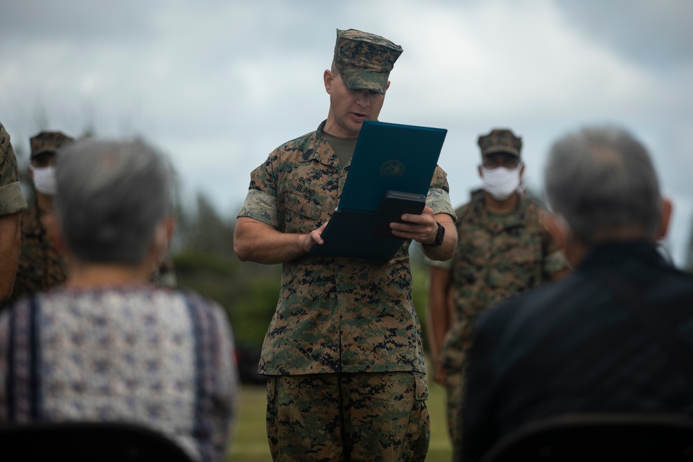 U.S. Marine posthumously awarded Distinguished Flying Cross