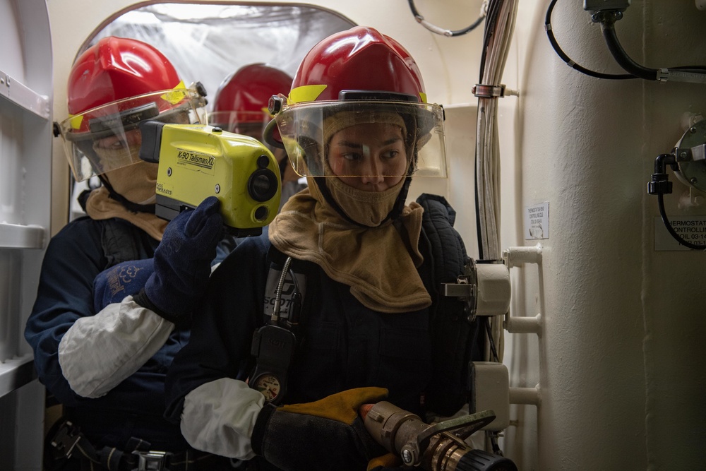 USS Higgins damage control training.