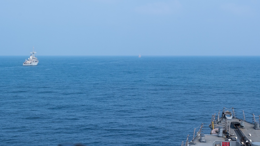 U.S. Mine Countermeasures Ships Patrol The Red Sea