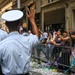 Coast Guardsmen march in New York's Hometown Heroes Ticker Tape Parade