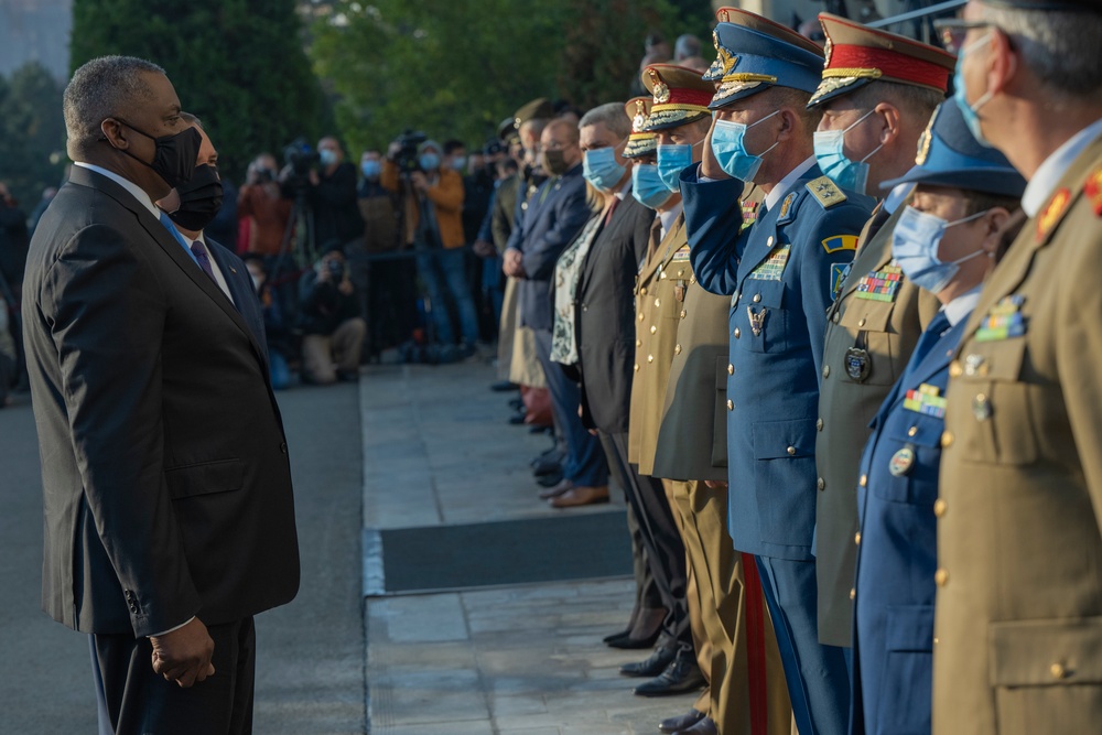 SECDEF Visits Allies in Romania