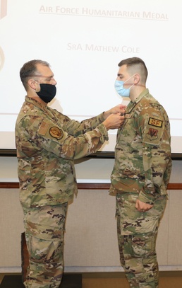 Cole receives Air Force Humanitarian Medal