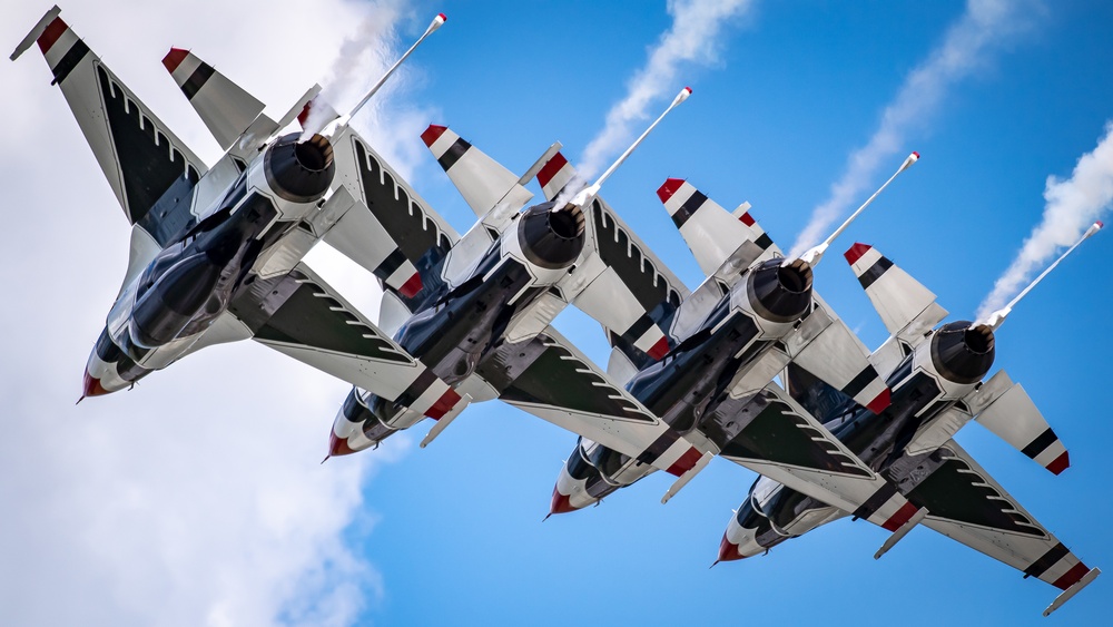 Thunderbirds perform at the 2021 Orlando Air &amp; Space Show