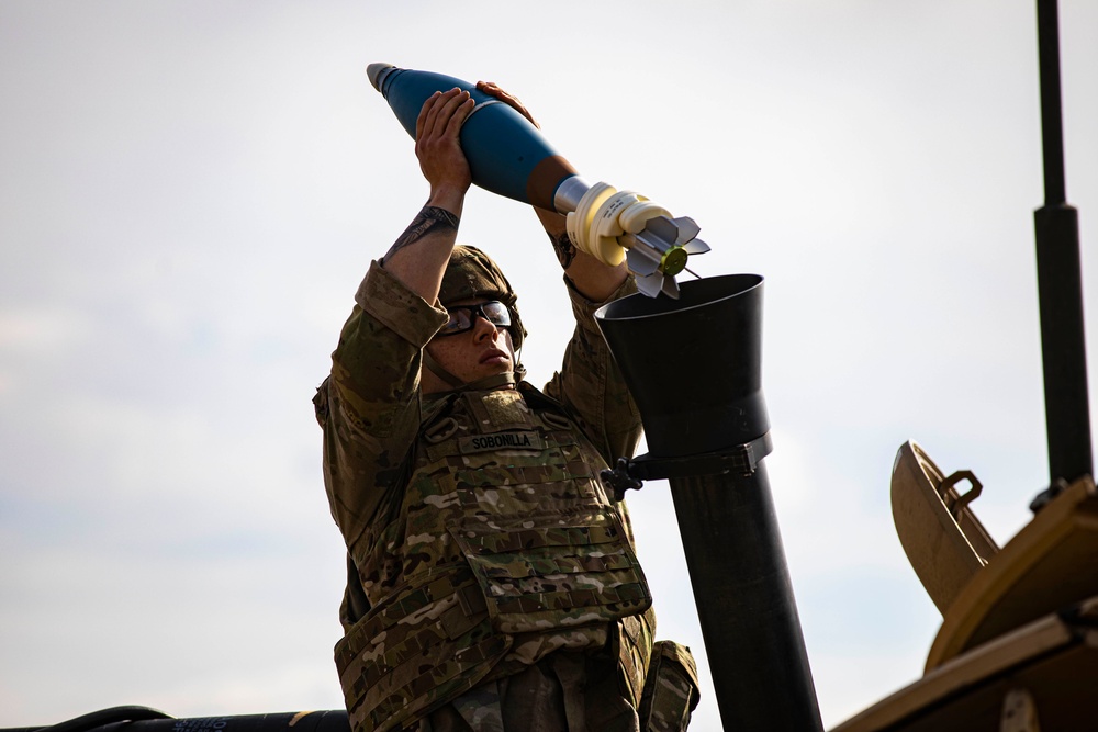 1st Battalion,16th Infantry Regiment conducts live fire mortar training in Romania