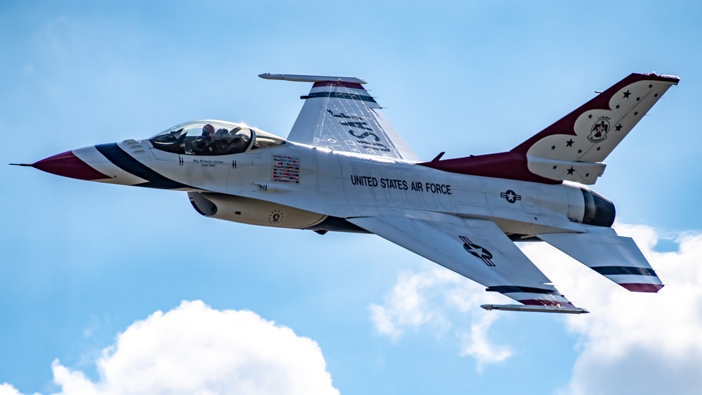 Thunderbirds perform at the 2021 Orlando Air &amp; Space Show