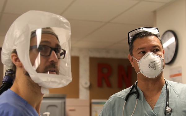 Medical Readiness Team conducts respiratory therapy training and ICU rounds