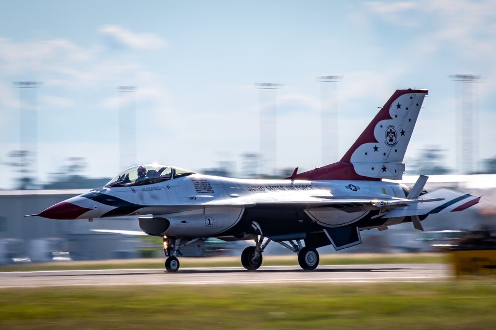 Thunderbirds perform at the 2021 Orlando Air &amp; Space Show
