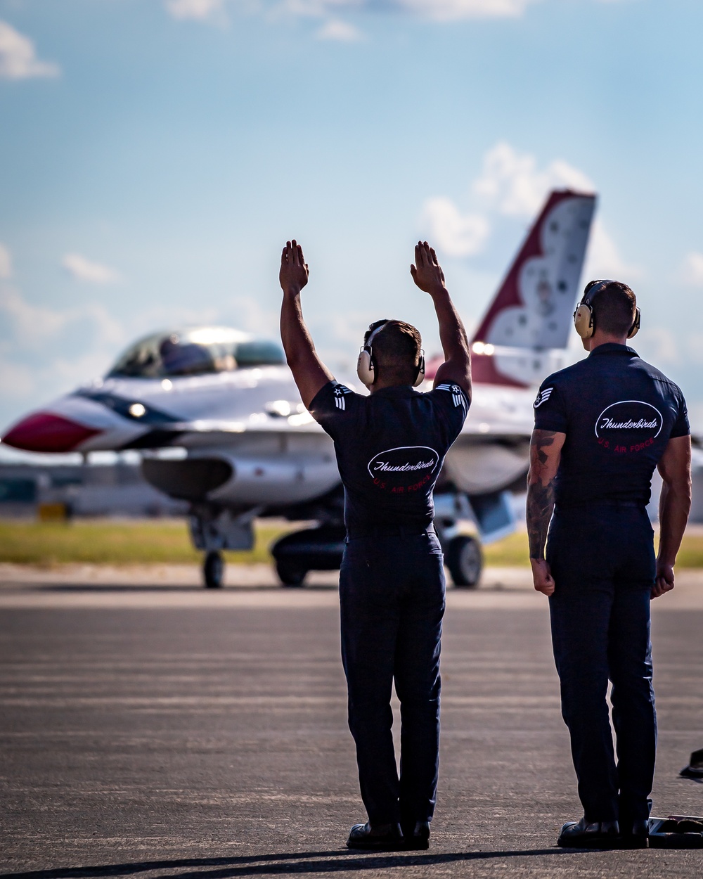 Thunderbirds perform at the 2021 Orlando Air &amp; Space Show