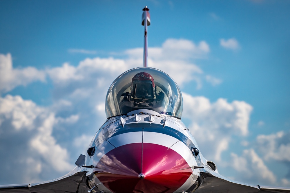Thunderbirds perform at the 2021 Orlando Air &amp; Space Show
