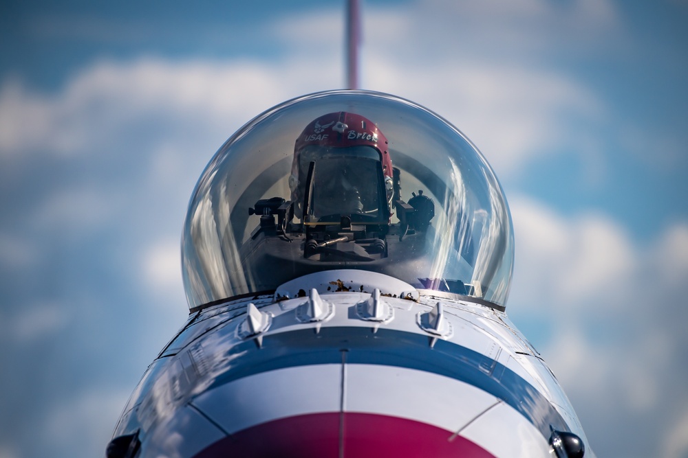 Thunderbirds perform at the 2021 Orlando Air &amp; Space Show