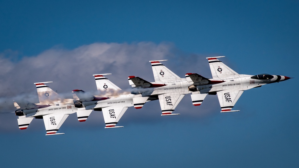 Thunderbirds perform at the 2021 Orlando Air &amp; Space Show