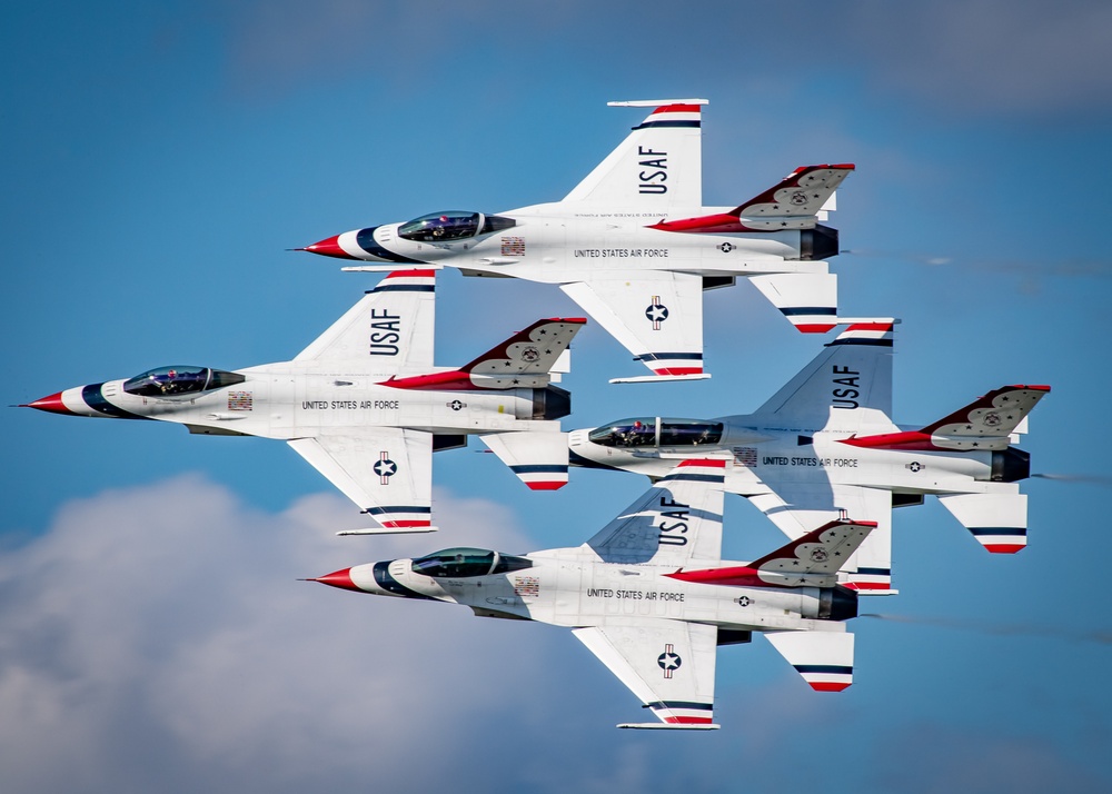 Thunderbirds perform at the 2021 Orlando Air &amp; Space Show