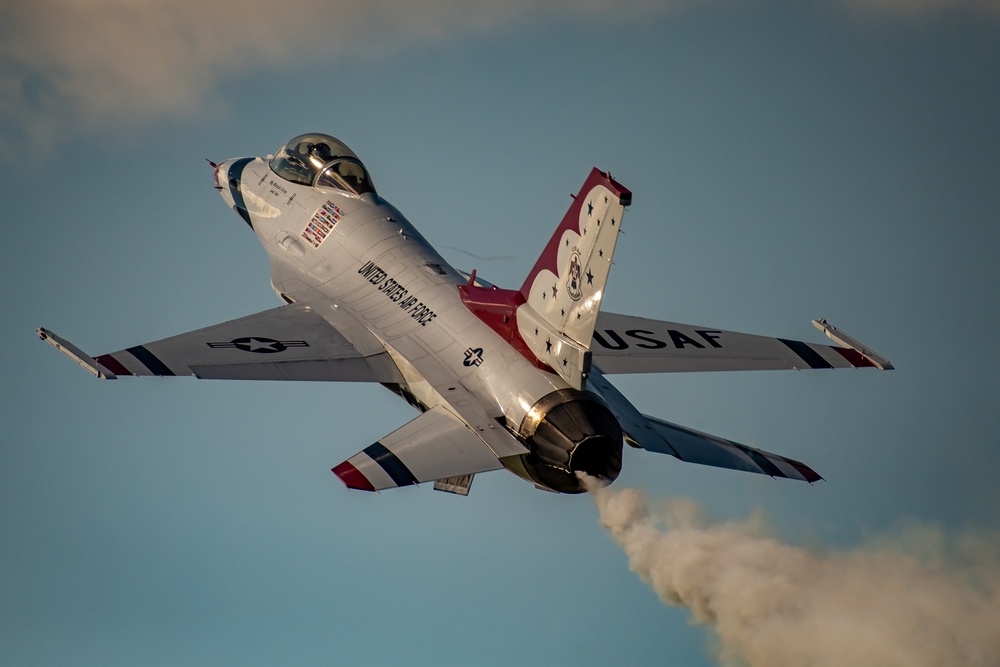 Thunderbirds perform at the 2021 Orlando Air &amp; Space Show