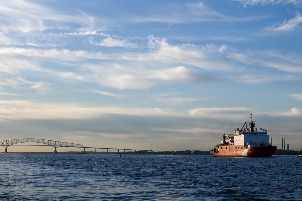 Coast Guard Cutter Healy arrives in Baltimore
