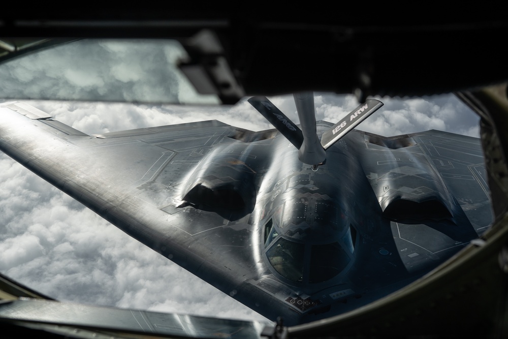 High in the Sky: B-2 Bomber from Above