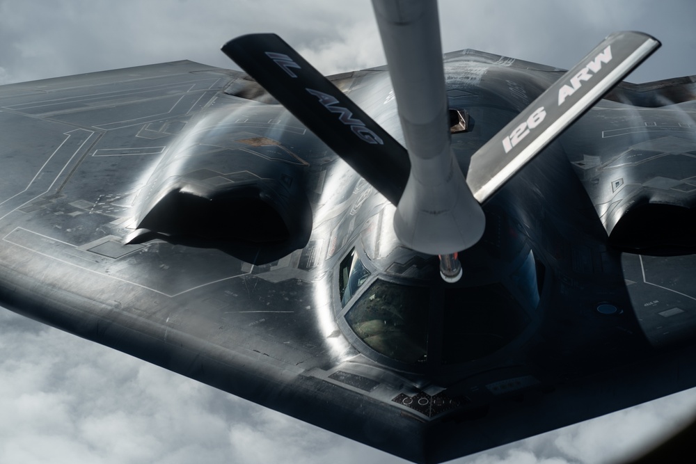 High in the Sky: B-2 Bomber from Above