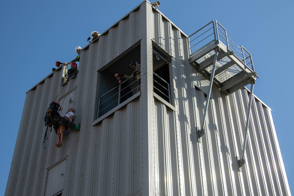 TF 46 conducts search and rescue training at Fire Station 88 in Sherman Oaks, California