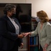 Deputy Secretary of Defense Hicks visits with members of the Comptroller Afghanistan / CR team