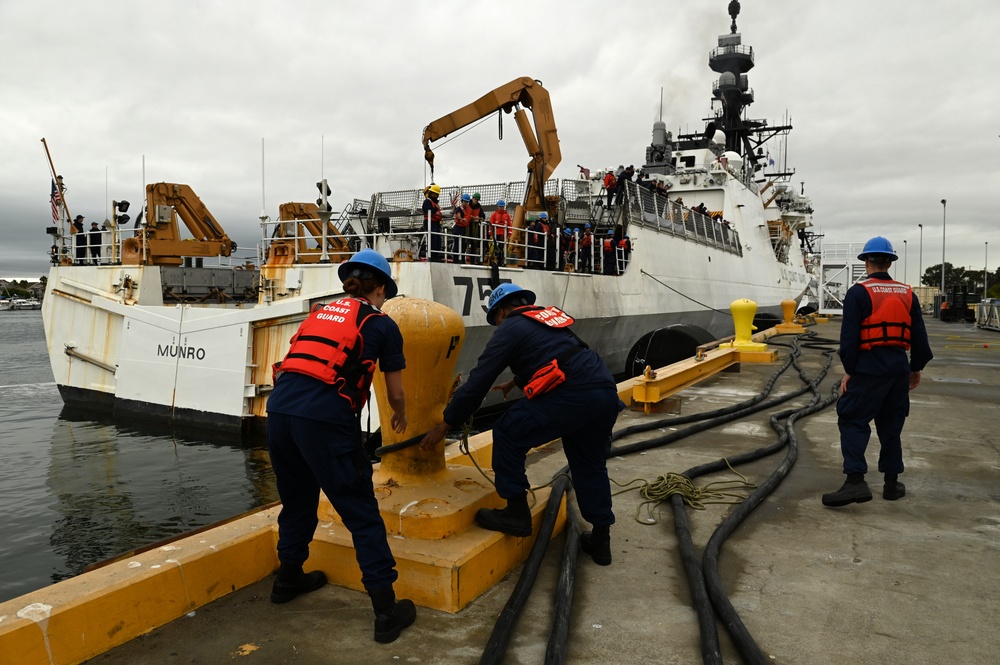Coast Guard Cutter Munro crew returns home following 102-day, 22,000 nautical mile multi-mission Western Pacific deployment