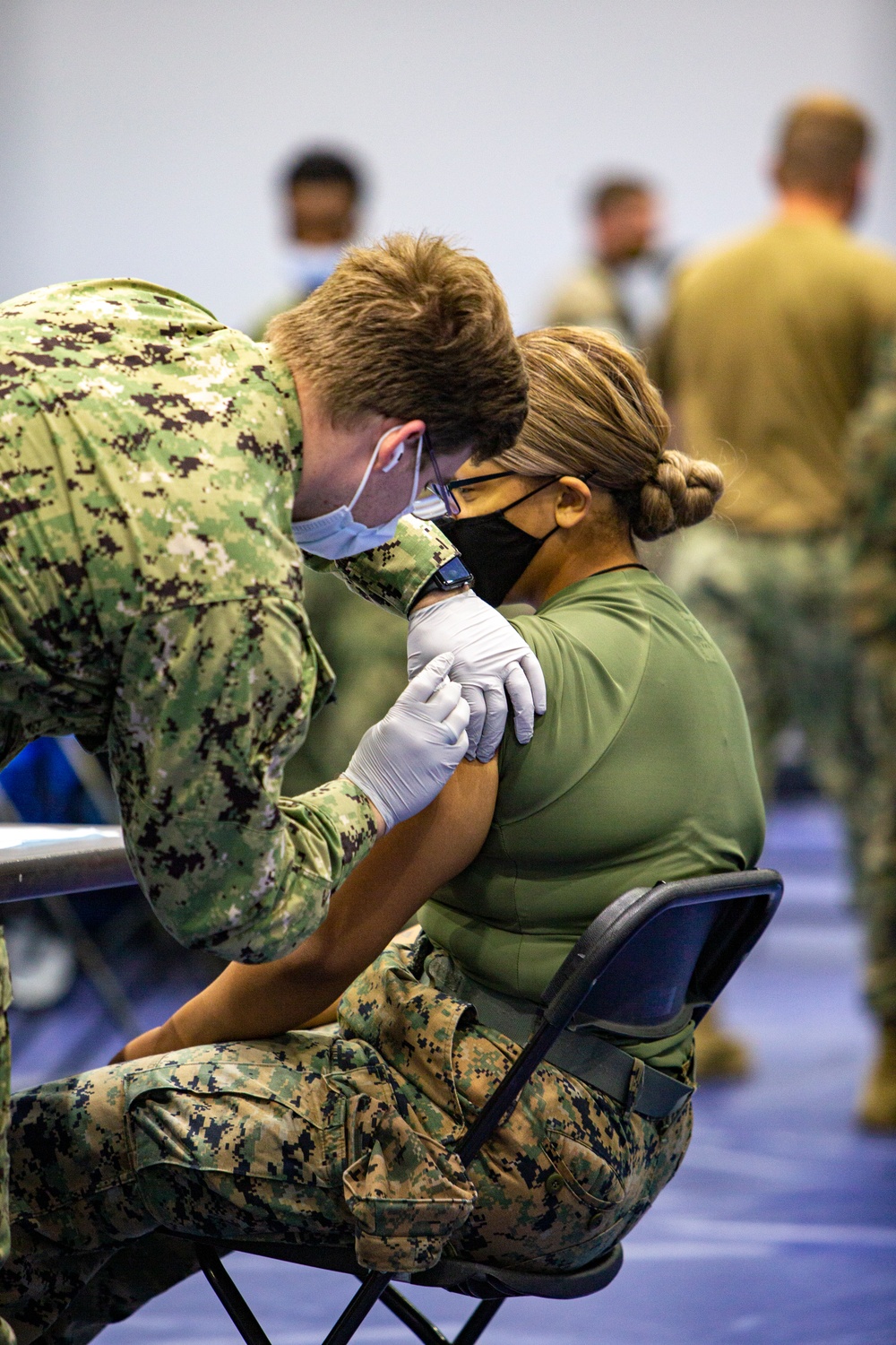 Exercise Active Shield 2021: service members receive annual flu vaccination