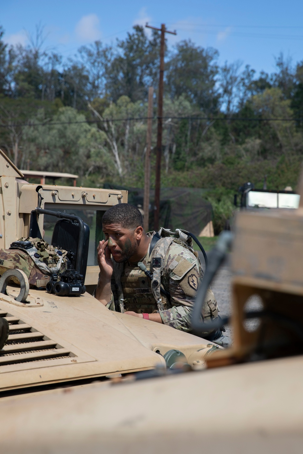 25th ID Soldiers prepare for convoy movement during JPMRC rotation 22-01