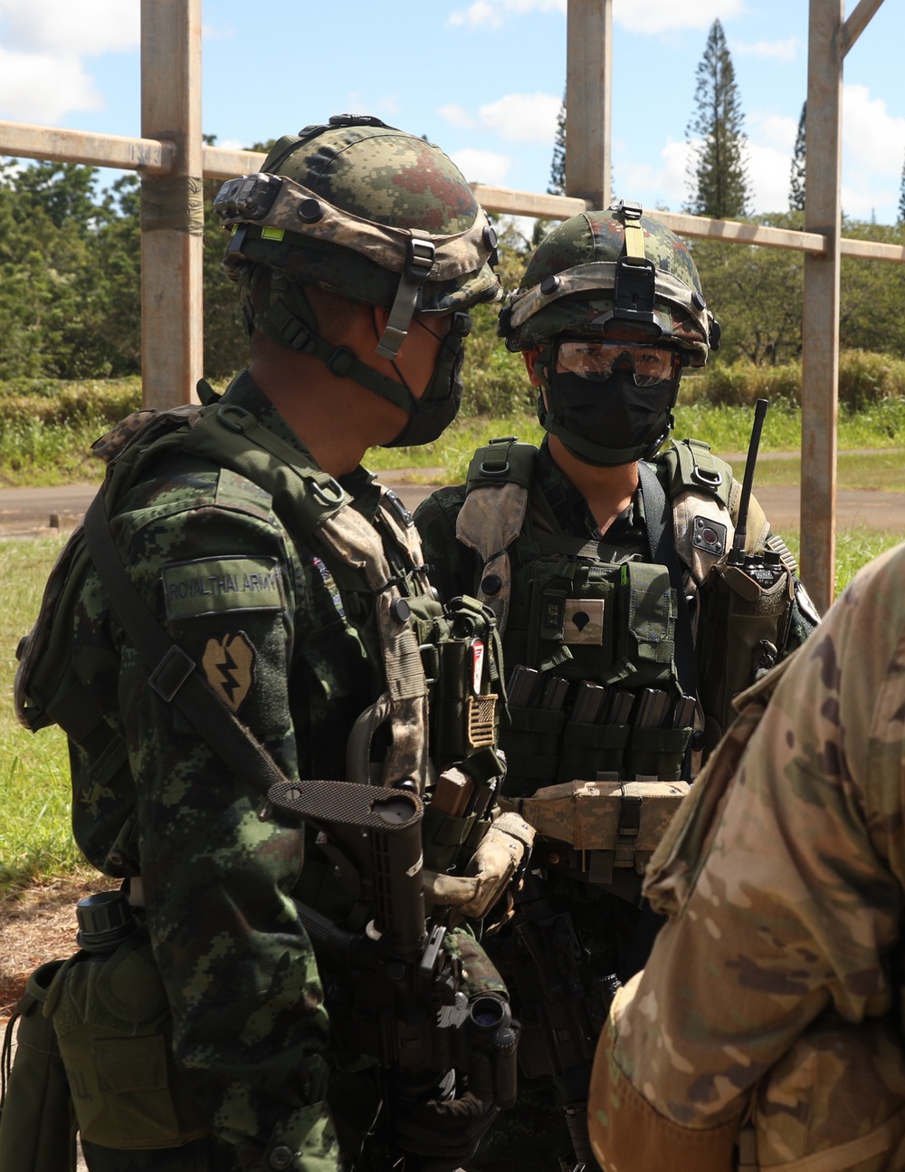 25th Infantry Division Soldiers and Royal Thai Army Soldiers rehearsal