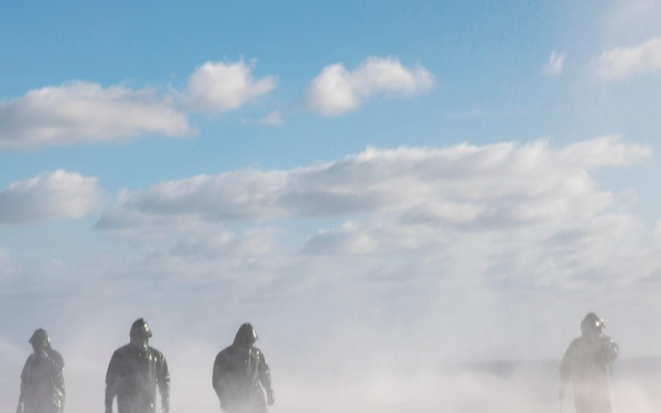 Makin Island Does AFFF Washdown