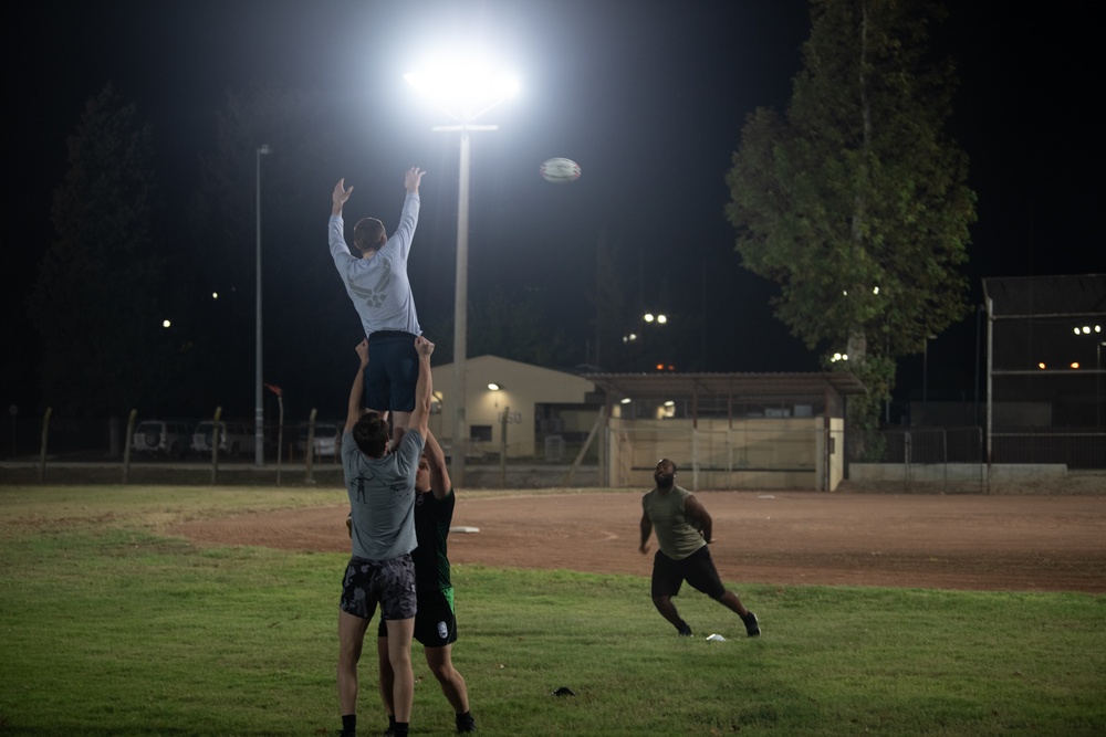 Incirlik rugby team practices fundamentals and prepares for future tournaments