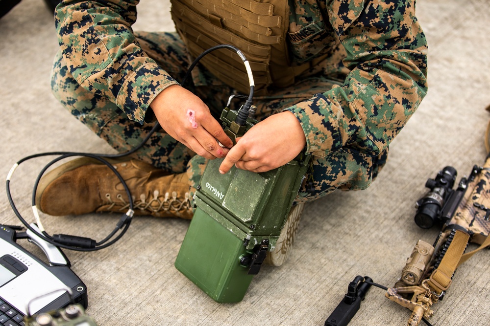 Lethality Practiced: 3d Light Armored Reconnaissance Battalion Marines conduct Mobile User Objective System during Exercise Iron Sky