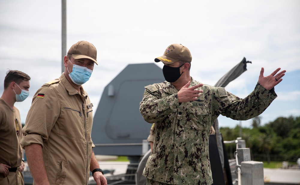 USS Tulsa Hosts German Navy Frigate Bayern Sailors