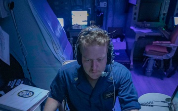 USS Billings Sailor Stands Watch as the Defensive Systems Officer