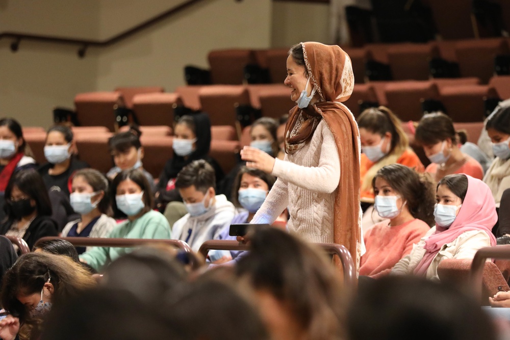 Afghan Women Have a Town Hall Meeting with Asian University for Women President
