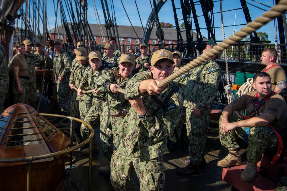 USS Constitution hosts Chief Petty Officer Heritage Weeks