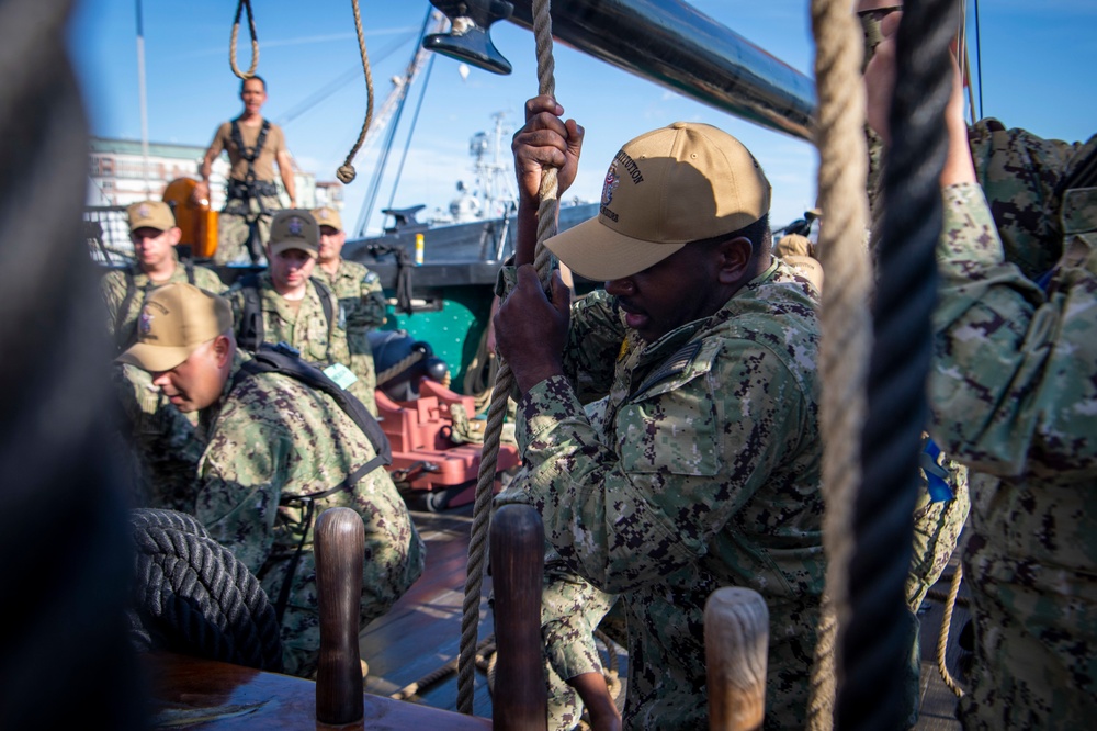 USS Constitution hosts Chief Petty Officer Heritage Weeks