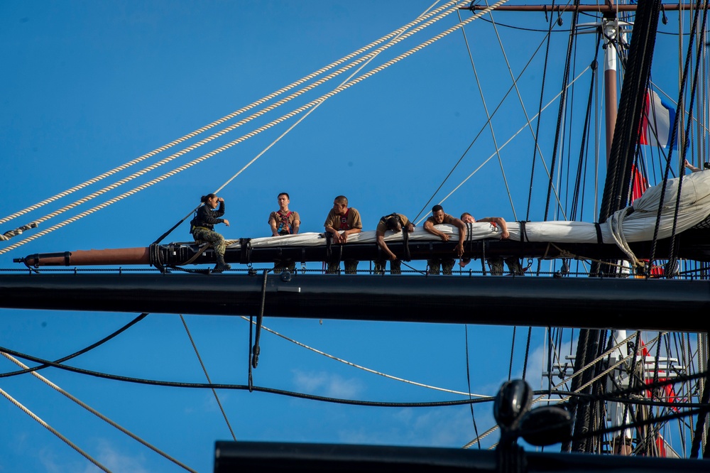 USS Constitution hosts Chief Petty Officer Heritage Weeks