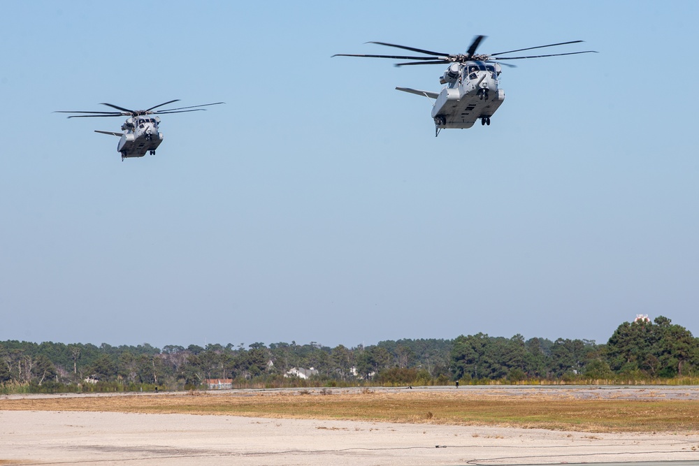 CH-53K King Stallion helicopter transports infantry Marines