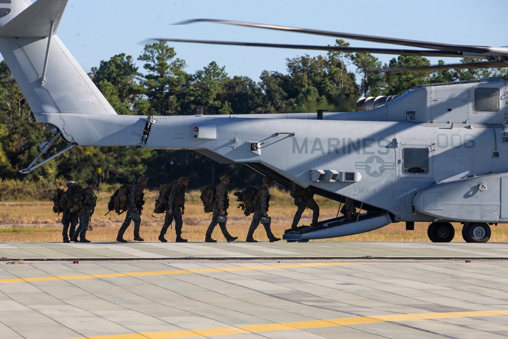 CH-53K King Stallion helicopter transports infantry Marines