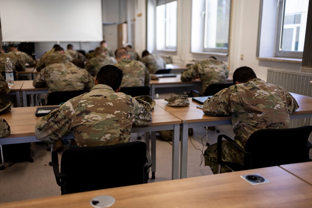 Infantry Mortarmen Perform a Written Test
