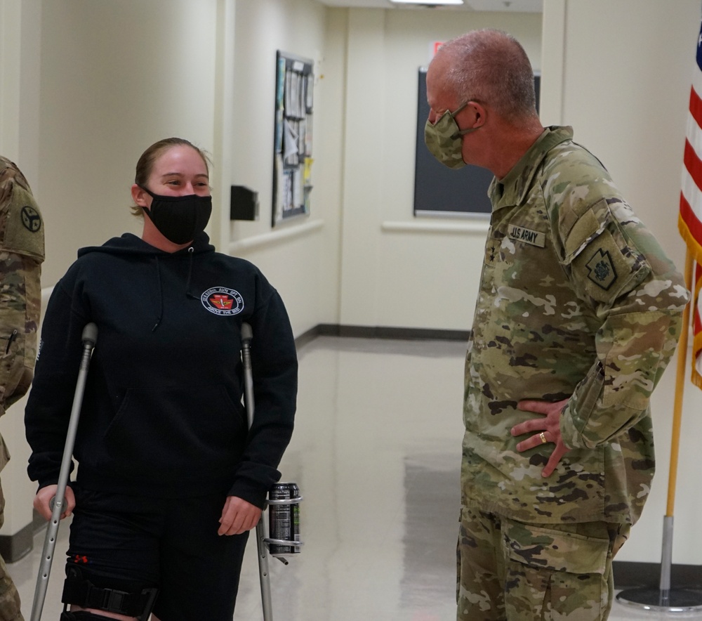 Adjutant General visits Soldiers recovering at Soldier Recovery Unit