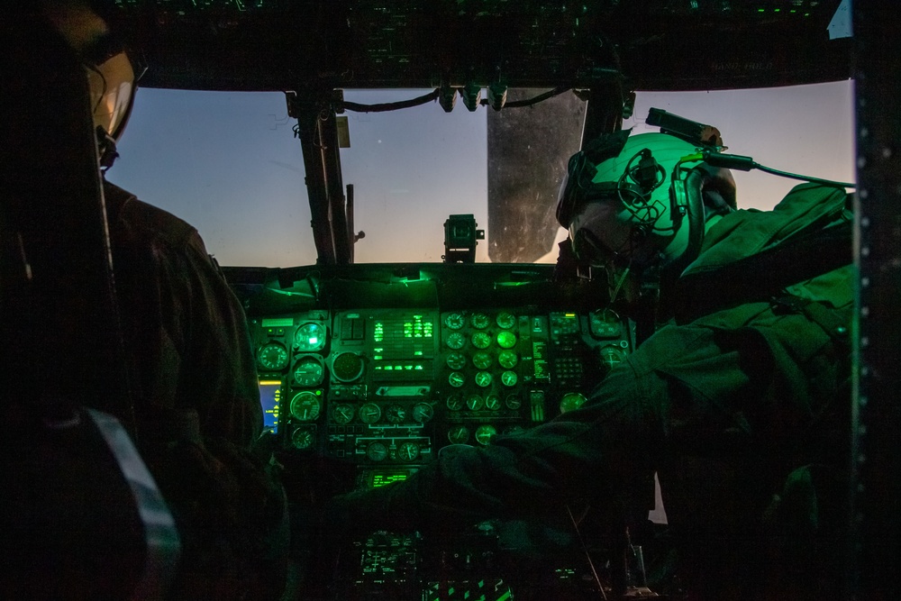 Marines fly in the dark