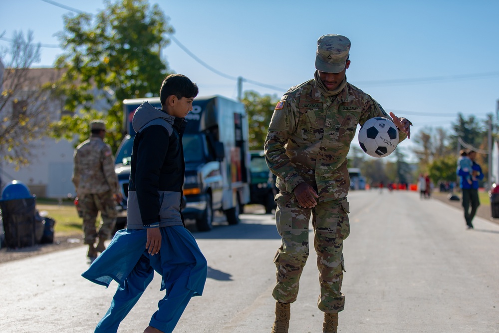 Task Force McCoy Soldiers in the Neighborhoods