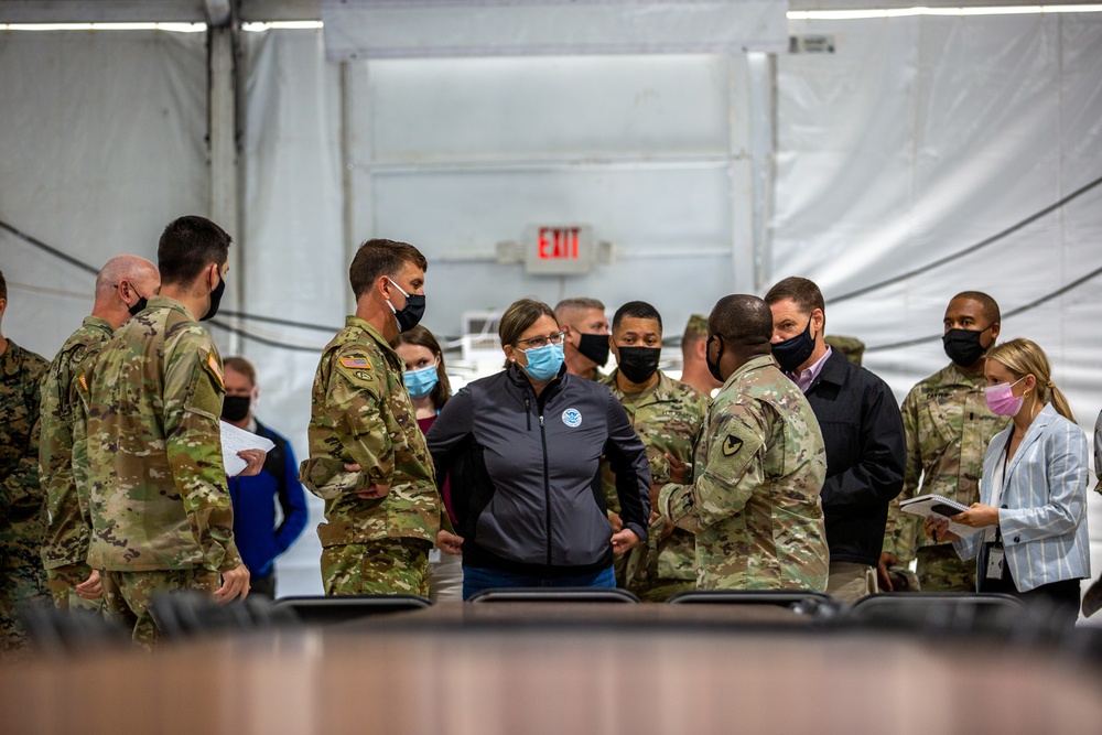 Ms. Polly Hall and Brig. Gen. Erskine visit Fort Pickett
