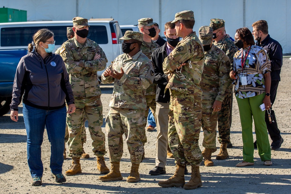 Ms. Polly Hall and Brig. Gen. Erskine visit Fort Pickett