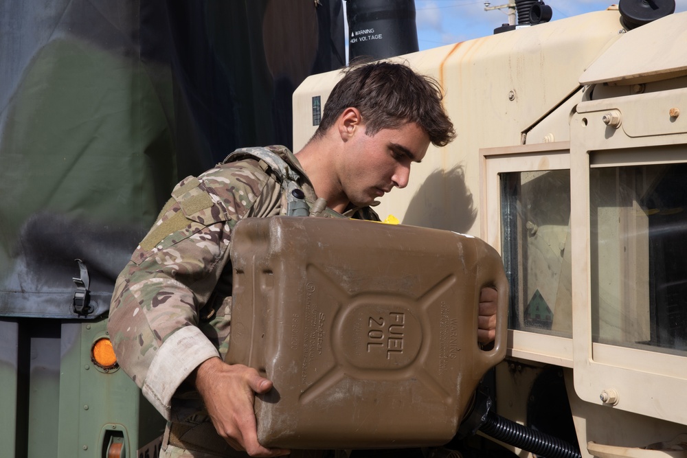 25th ID Soldiers prepare for convoy movement during JPMRC rotation 22-01