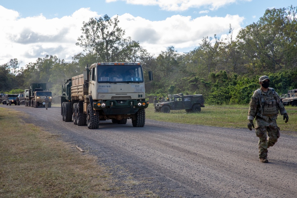 25th ID Soldiers prepare for convoy movement during JPMRC rotation 22-01